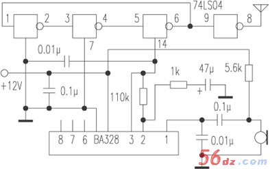 用与非门电路制作无线话筒