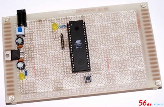 7. 完成后的实验板正面