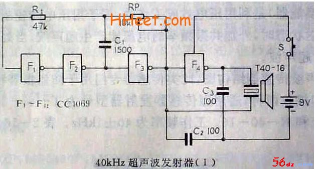 40kHZ**声波发射和接收电路